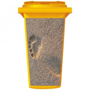 Footprint In The Sand Wheelie Bin Sticker Panel